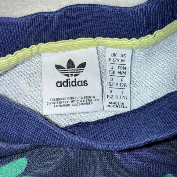 Adidas Big Boys Camo Print Crew Sweatshirt Shorts Set Size Medium (11-12) - Picture 2 of 10